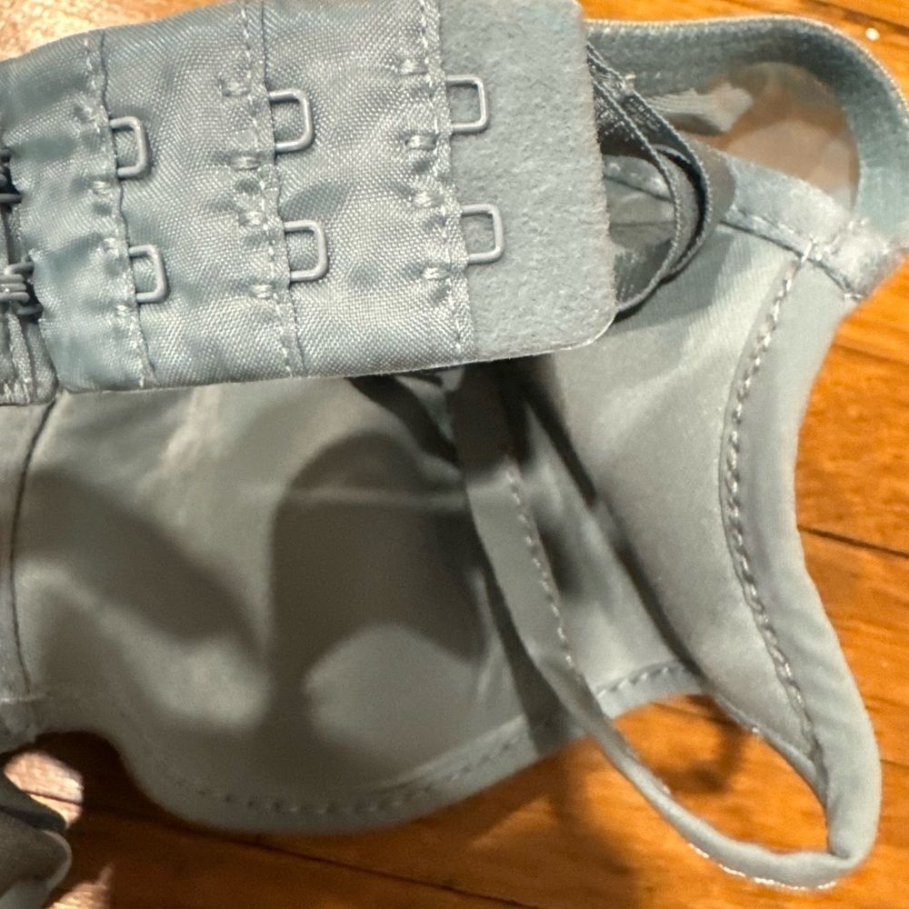 La Perla Blue Gray Contrast Stitch Bra - Picture 9 of 13